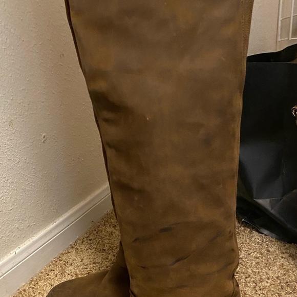 Jeffrey Campbell Over-the-Knee Brown Leather Boot - Picture 4 of 16